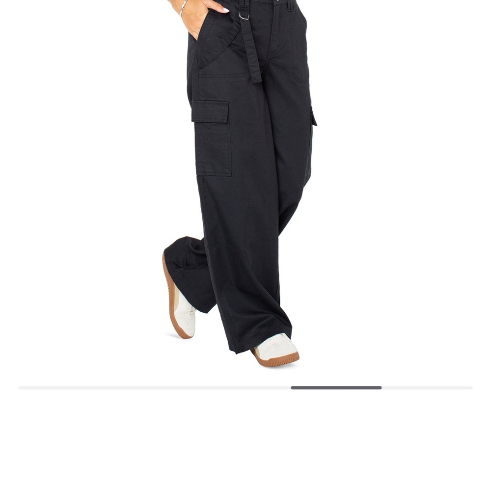 Celebrity Pink Black Wide Leg Cargo Pants